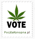 Poczta konopna znaczek konopny cannabis vote