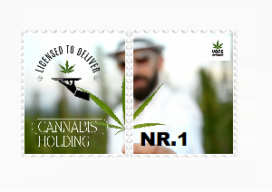 Znaczek Konopny wyemitowany z okazji wydania Cannabis VOTE Magazine wersja - MAN